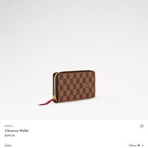 Louis Vuitton CLEMENCE wallet cherry interior rarely used beautiful condition